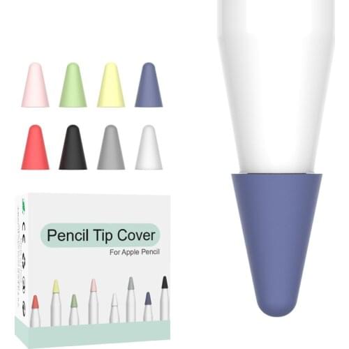 8 Pcs PencilUniversal Silicone Protective Cover Ipad Cap Smart Accessories for Apple Pen Tip Protection Cap 1 2 Generation