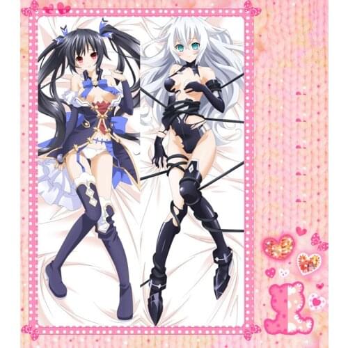 Anime Cartoon Hyperdimension Neptnuia Double Bolster Hugging Pillow Case Pillow Cover Pillowcase Peach Skin 2 Way No.9039