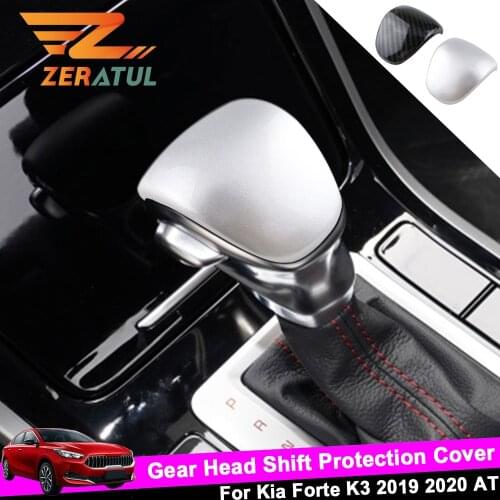 Zeratul Auto Parts Interior Car Shift Knob Protection Cover for Kia Forte K3 2019 2020 AT Gear Head Shift Collars Accessories