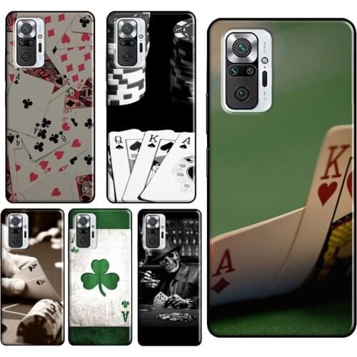 Poker Playing Cards For Xiaomi Redmi Note 10 Pro 8T 9S Note 7 8 9 Pro Phone Case For Redmi 9C 9T 9 9A 8A K40