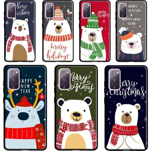 Merry Christmas Polar Beer Case For Samsung Galaxy S10 S8 S9 Plus S10e Note 9 Note 10 Note 20 S21 Ultra S20 FE Cover