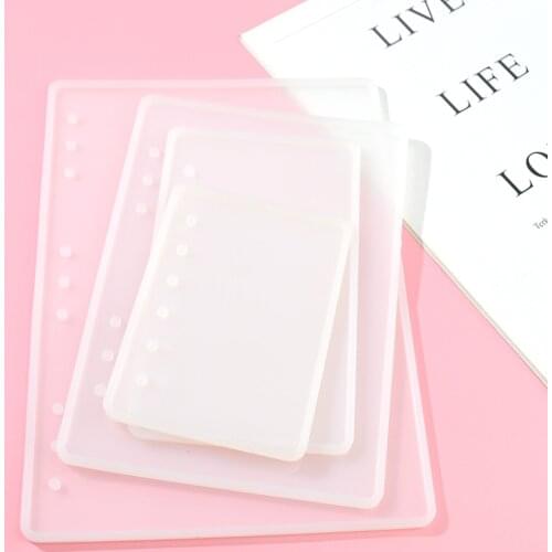 DM162 Hot Sell DIY Notebook Resin Silicone Mold School Supplies Open Ring Notebook Silicone Mirror Mold