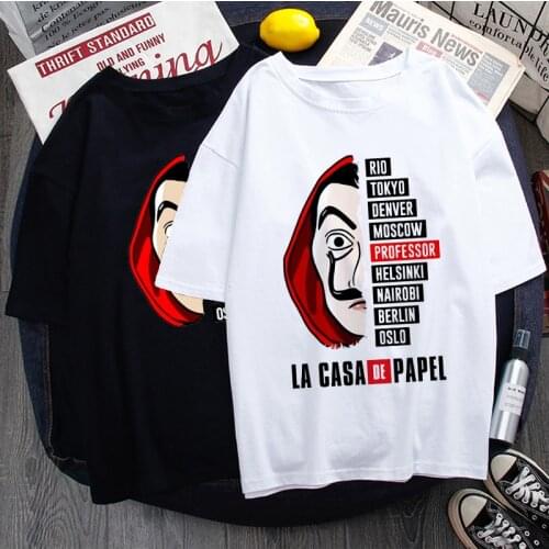 The House of Paper T Shirt New Money Heist Men La Casa De Papel Tshirt Funny Tops Fashion T-shirt Bella Ciao Anime Tshirt Male