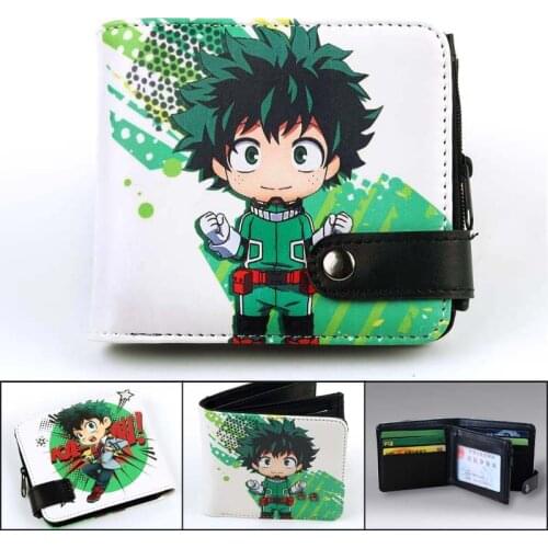Anime Comic My Hero Academia Deku Wallet Midoriya Izuku Coin Purse Synthetic Leather Card Holder Purse