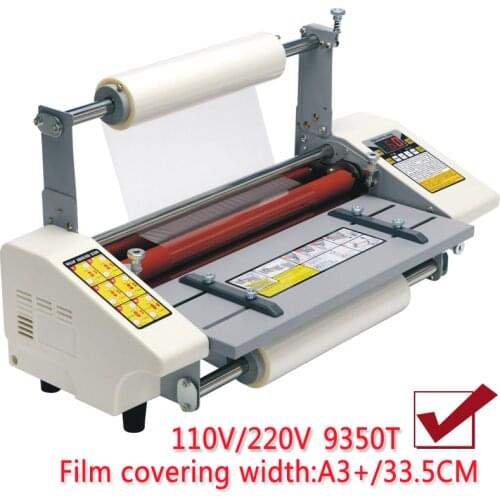 A3 Hot Cold roll laminating machine Four Rollers Laminator laminator High-end speed regulation thermal laminator 110V/220v 9350T