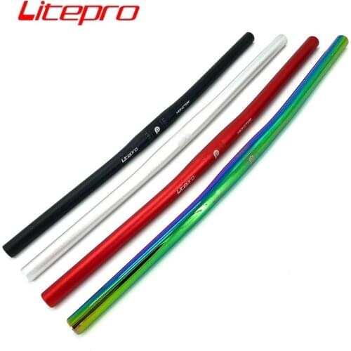 Litepro Handlebar 25.4mm 22.2mm 540mm 580mm Horizontal Handlebar One-shaped Handlebar Folding Bike Part