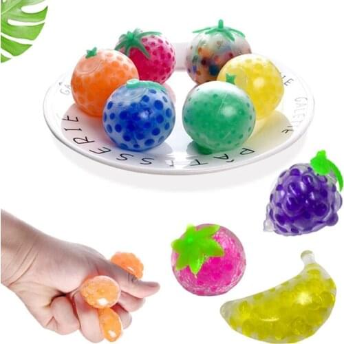 Multicolor Strawberry Fruits Ball, Squishy Pressing Kneading Stress Balls, Decompression Stress Relief Toy