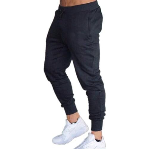 Mens casual sports pants sportswear Tights Black jogging zipper pants tights casual pants