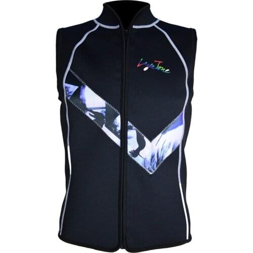 3mm Neoprene Mens Wetsuits Top Premium Sleeveless Wetsuit Jumpsuit Vest for Scuba Diving Surfing Snorkeling Black