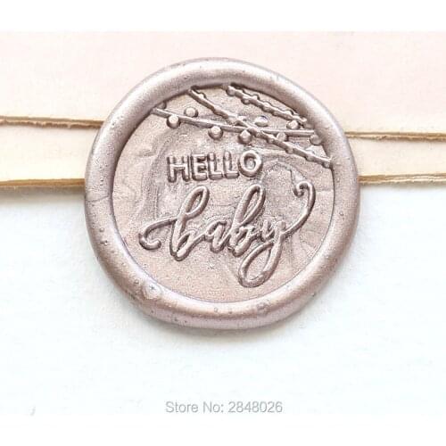 Hello baby Seal Stamp,baby seal stamp,New born baby Seal Stamp Kit,invitation seals,journal gift packing Party seal