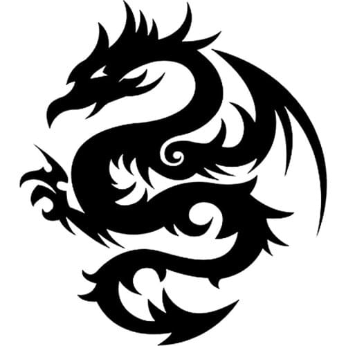 Car Stickers Personalized Long Yi Pattern Car Decoration Accessories Stickers Waterproof Suitable for Various Models, 16cm*14cm