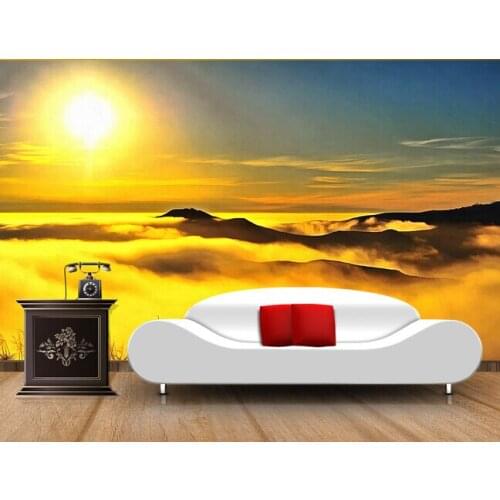 Custom landscape wallpaper,the mountain sunrise clouds murals for the living room bedroom TV background wall luxury 3d wallpaper