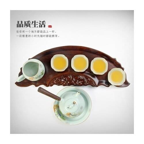 Simple ceramic tea set Ru porcelain Kung Fu tea set storage box set of high-grade tea sets
