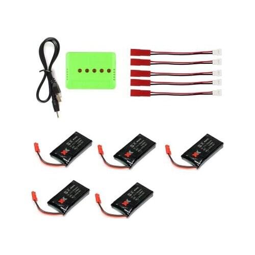 EBOYU(TM) X250 x250a x250b RC Quadcopter Drone Spare Parts 3.7V 780mAh 5 X Lipo Battery & 1 X Battery Charger