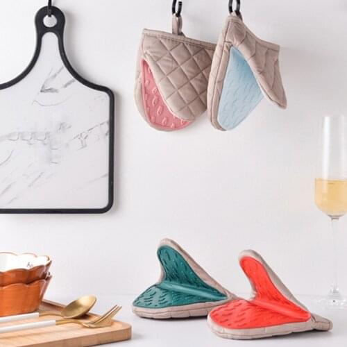 Silicone Anti-scalding Oven Gloves Mitts Potholder Kitchen Gloves Tool