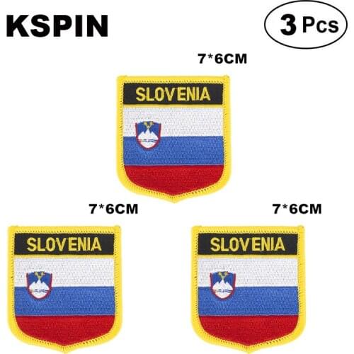 Slovenia Shiled Shape flag patches national flag patches for Cothing DIY Decoration