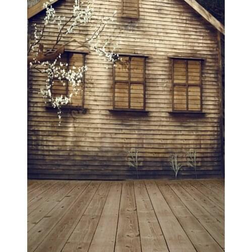 Wooden House Floor Tree Photography Backdrops Photo Props Studio Background 5x7ft