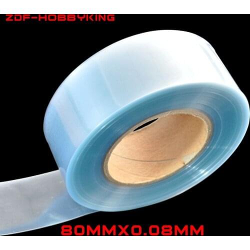 80mm 80mmX0.08mm Transparent Clear PVC Heat Shrink Tube For RC LiPO NiMH NiCd Battery Shrinking Case Shealth Housing