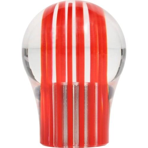 Universal Transparent Car Gear Shift Knob Car Shifter Stick Head (Red)
