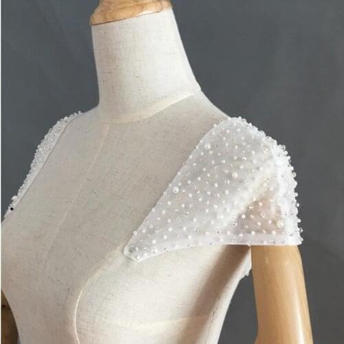 Beaded Removable shoulder straps Wedding Party Dress shawl, wedding gauze, Seperate Bride Dress Straps