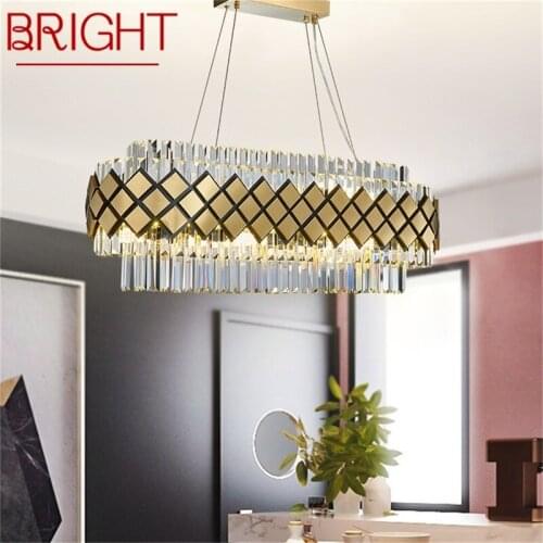 BRIGHT Pendant Light Postmodern Luxury Crystal Lamp Fixture Decorative for Home Dining Living Room