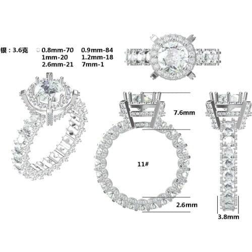 Customized 18K jewelry ring bracelet pendant earrings