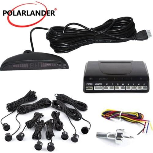 8 Sensors Buzzer Car Parking Sensor Kit Reverse Backup Radar Indicator 12V 44 Colors available LED display monitor