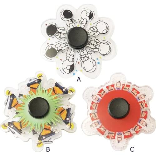 Astronaut Comic Protagonist Pattern Hand Spinner Fidget Spinner Kids Toy Anxiety Relief Stress Focus Concentration Relaxing Toys