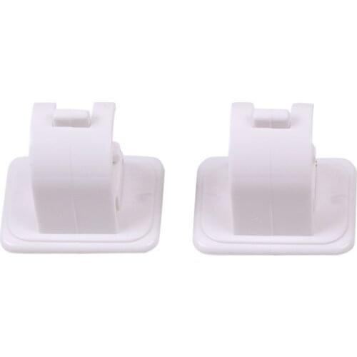 PCS White Hanging Rod Clip Adhesive Wall Curtain Hanging Rod Clamp Hooks Shower Curtain Rod Fixed Clip Hanging Rack beautiful