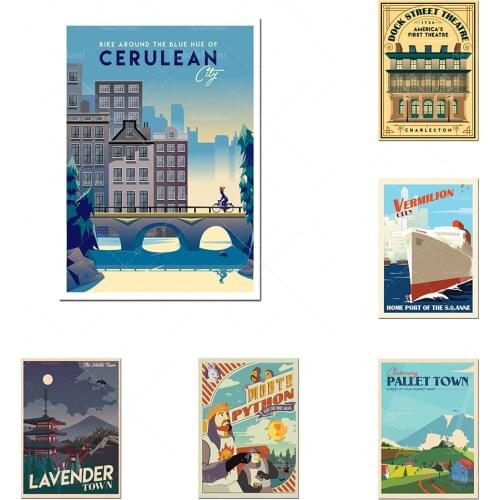 Blue Ridge Parkway, Pan Pacific Auditorium, Los Angeles, California travel art poster