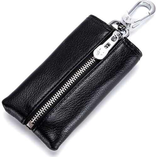 Women Designer Key Pouch Mens Genuine Leather Key Holder Hanging Car Key Ring Case Bags Soft Holder Keychain For Keys Wallet