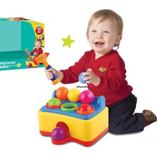 Kids Hammer Table Ball Pounding Toy with Sound Effects Electric Music Children Early Learning Educational Game