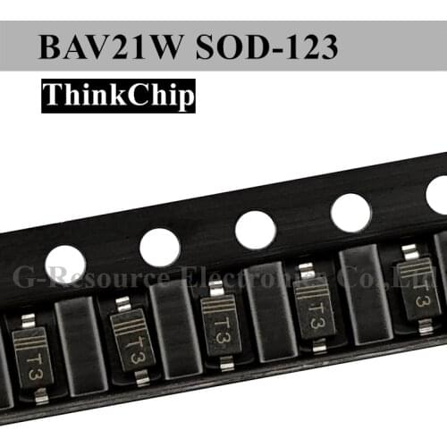 100pcs) BAV21W SOD-123 1206 SMD switch diode BAV21 SOD123 (Marking T3)