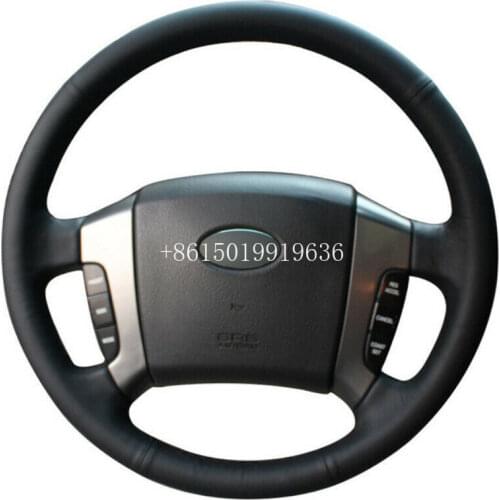 DIY Top Leather Hand Sew Wrap Car Steering Wheel Cover For Kia Sorento 2004-08