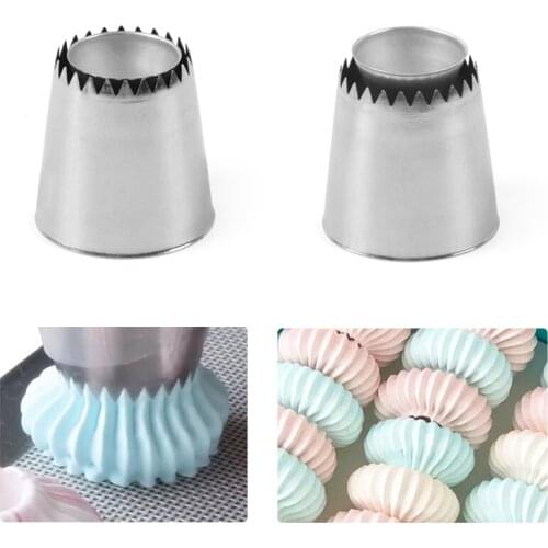 Extra Large Sultan Premium Ice Cream Pastry Tips Flower Piping Nozzles Birthday Wedding Cake Decorating Tools CM038CM039