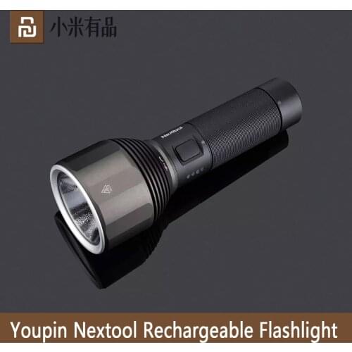 Xiaomi Youpin NexTool Rechargeable Flashlight 2000lm 380m Type-C Seaching Torch for Camping 5 Modes IPX7 Waterproof LED Light