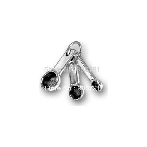 Antique Silver Series Measuring Spoons DIY Charms ( 185235 )