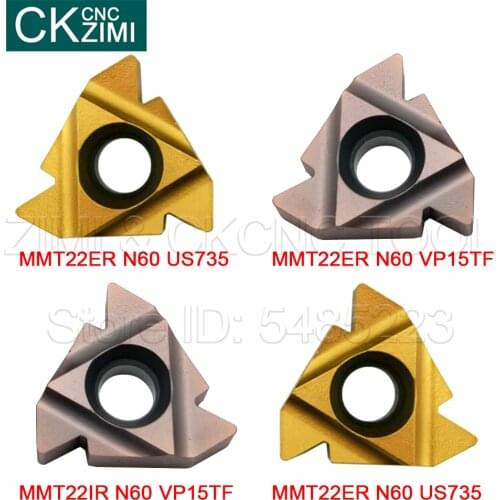 10P MMT22IR MMT22ER N60 VP15TF/ US735 Thread cutting carbide insert MMT 22ER/IR CNC tools threaded blade turning blade for steel