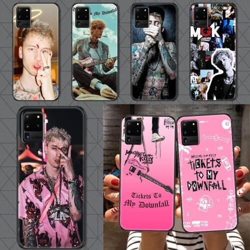 MGK Machine Gun kelly Rapper Phone case For Samsung Galaxy Note 4 8 9 10 20 S8 S9 S10 S10E S20 Plus UITRA Ultra black trend