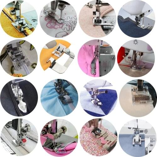 New Hot 36styles Domestic Sewing Machine Accessories Presser Foot Feet Kit Set Hem Foot Spare Parts For Brother Singer Janome