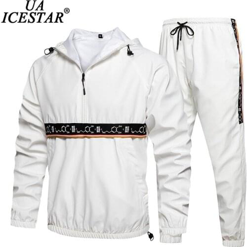 2020 Autumn New Mens Sweatershirt Suit Cardigan Hooded Sports Suit Casual Trend Sportswear Two-Piece Fashion Jogger Suit Men