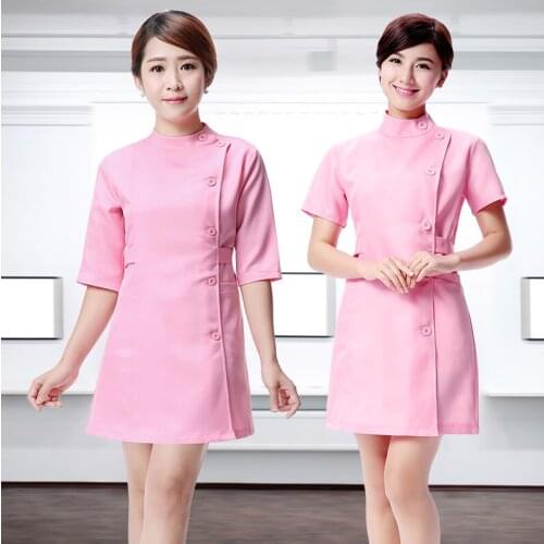 Korean style beautician work clothes women summer clothes beauty salon work clothes nurse clothes beautician clothing dresses