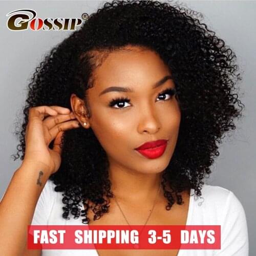 Kinky Curly Lace Front Wig Natural Hairline Kinky Curly Human Hair Wigs Pre-plucked Lace Front Human Hair Wigs For Black Women