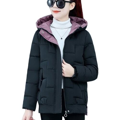 2021 New Winter Parkas Womens Jackets Down Cotton Jacket Hooded Thicken Warm Cotton Padded Female Parka Outwear Plus Size XXXL