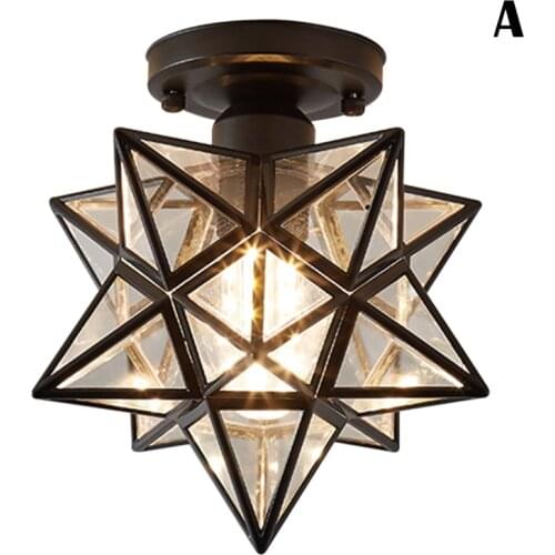 Ceiling Lamp Five-pointed Star Ceiling Light Hallway Aisle Balcony Small Lamps Iron Art Lamp Chandeliers OW