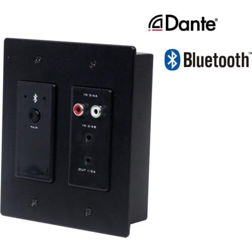 Pro Audio Dante In Wall Mounted Panel Controller Bluetooth 5.0 4 Channels Mini Supporting PoE Power Supply with CAT5/6