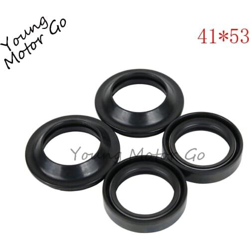Promotion 41*53 Front Suspension Fork Damper Dust Wiper Oil Seal Rubber For XR250R VT750 ER-6N Ninja 650R AN400 Shock Absorber