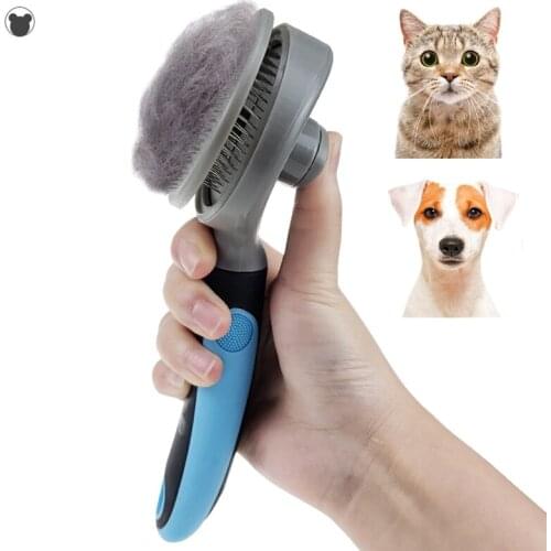 Pet Comb Automatic Dog Comb Self-cleaning Brush Cat Grooming Tools Dog Pet Grooming Supplies Electric Lice Comb Dog Groomer