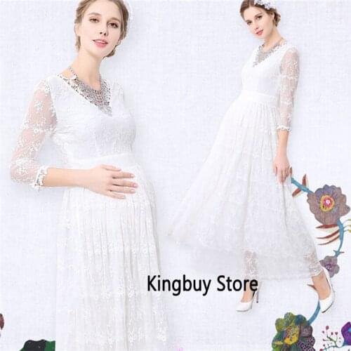 Maternity Photography Props Pregnancy Dress Photography Maternity Dresses For Photo Shoot Pregnant Dress Lace Maxi Gown