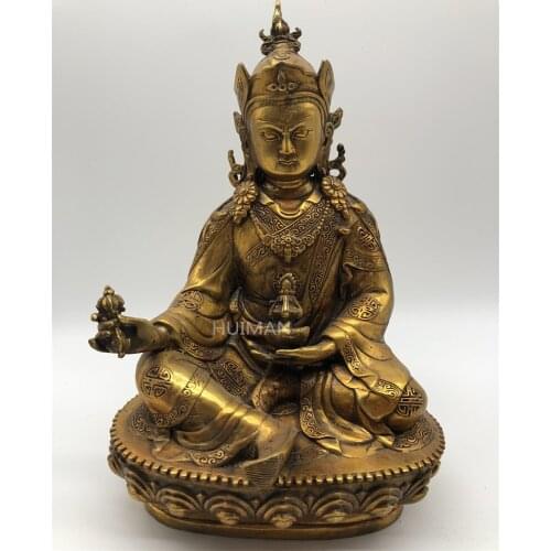 Collect China Fine Workmanship Brass Sculpture Bodhisattva Buddha Metal Crafts Home Decoration#20